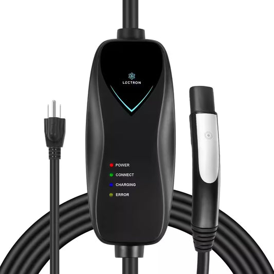 Level 1 Tesla Charger-110V, 15 Amp, NEMA 5-15 Plug, 16 Ft. Extension Cord-Portable Electric Car Charger for Tesla