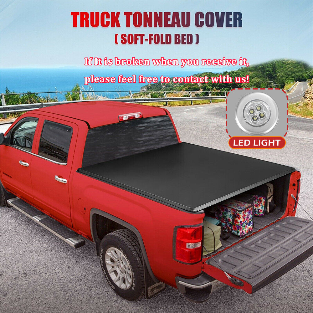5.5FT 3-Fold Truck Bed Tonneau Cover for 2009-2014 Ford F150 F-150 Waterproof