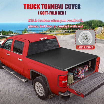 5.5FT 3-Fold Truck Bed Tonneau Cover for 2009-2014 Ford F150 F-150 Waterproof