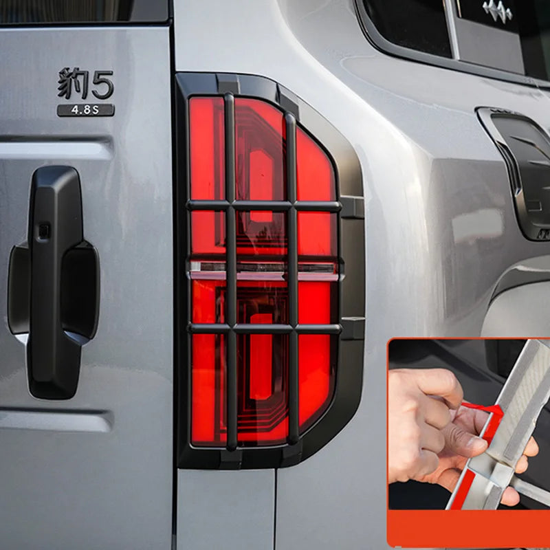 For BYD Equation Leopard 5 2023 2024 Car Tail Light Cover Guard Carbon Fiber Surround Taillight Auto Parts Car Accessories