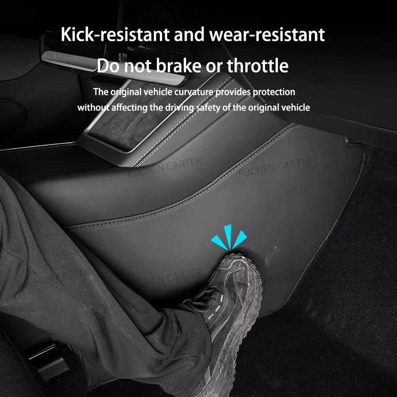 For Tesla Modely Juniper 2025+ Leather Side Defense Anti-Kick Pad Center Control Anti-Dirty Pad Protective Cover Car Accessories