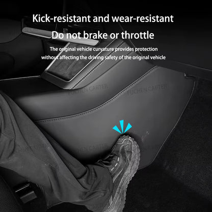 For Tesla Modely Juniper 2025+ Leather Side Defense Anti-Kick Pad Center Control Anti-Dirty Pad Protective Cover Car Accessories