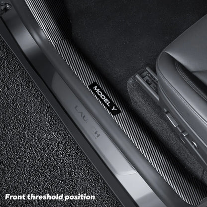 For Tesla New Model Y Launch Juniper 2025 ABS Front Rear Door Sill Protector Threshold Strip Anti-Kick Guard Panel Waterproof
