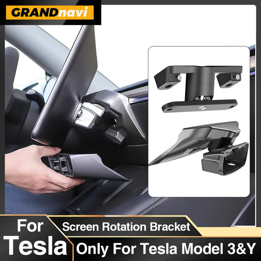 Screen Rotation Bracket for Tesla 2017-2023 Model 3 2019-2024 Model Y for 2024 Model 3 Highland Swivel Mount GPS Navigation