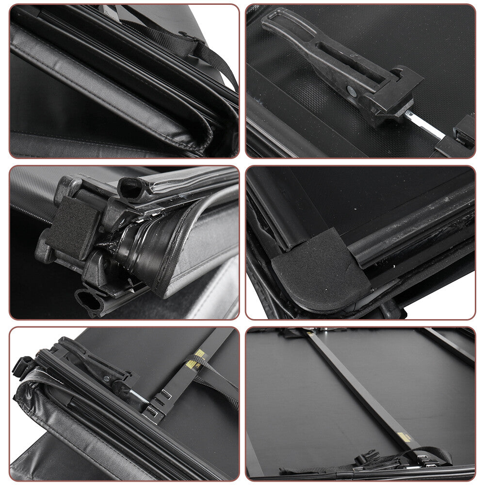 5.5FT 3-Fold Truck Bed Tonneau Cover for 2009-2014 Ford F150 F-150 Waterproof