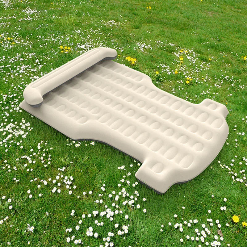For Tesla Model Y 2020-2025 Car Air Bed Portable Rear Folding Inflatable Mattress for Camping with Flocking Surface and Air Pump