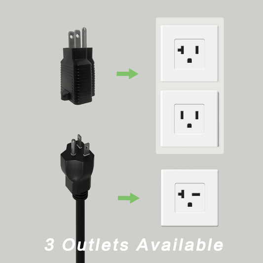 Nivel 1-2 EV Charger 16 Amperios 25 Pies Cable Cargador Eléctrico Portátil Para J1772 Evs Con Conector NEMA 6-20 Y Adaptador NEMA 5-15
