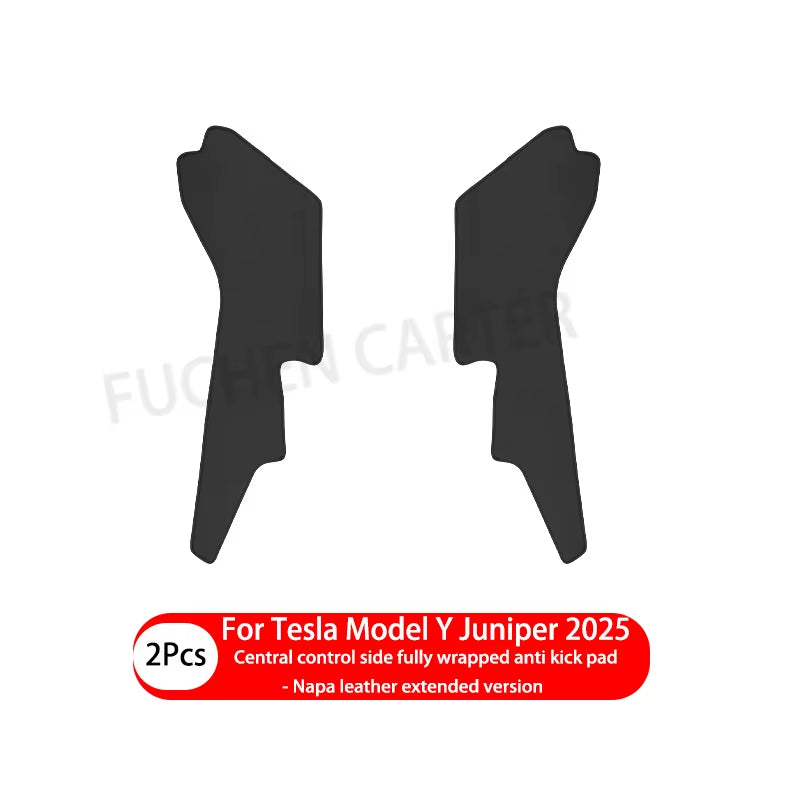 For Tesla Modely Juniper 2025+ Leather Side Defense Anti-Kick Pad Center Control Anti-Dirty Pad Protective Cover Car Accessories