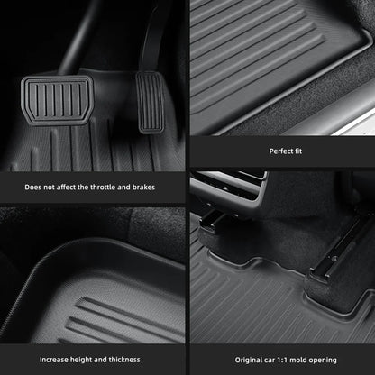 For Tesla New Model Y Juniper Launch 2025 Floor Mat TPE Carpet Waterproof Weather-Resistant Foot Pads Mats