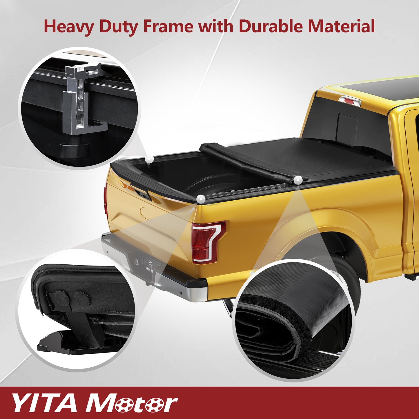 6.9Ft Bed Soft Roll up Tonneau Cover for 2020-2025 Chevy Silverado 2500 3500 HD