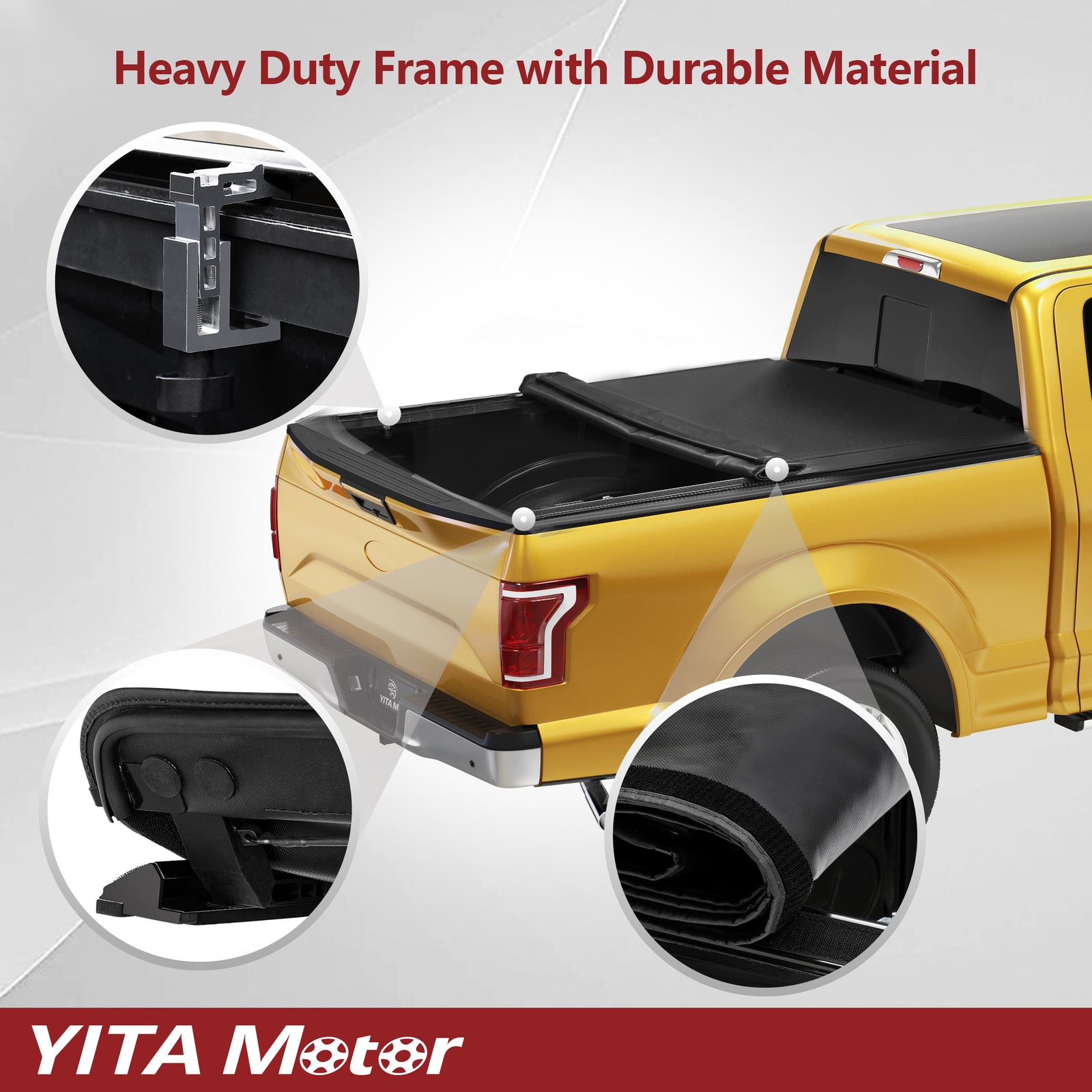6.9Ft Bed Soft Roll up Tonneau Cover for 2020-2025 Chevy Silverado 2500 3500 HD
