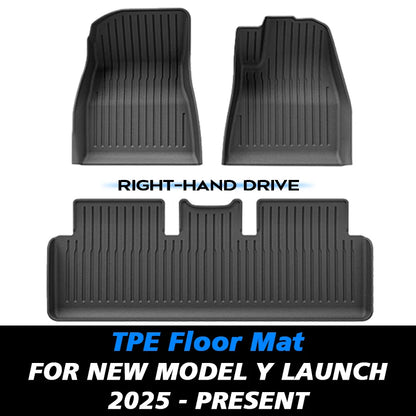 For Tesla New Model Y Juniper Launch 2025 Floor Mat TPE Carpet Waterproof Weather-Resistant Foot Pads Mats