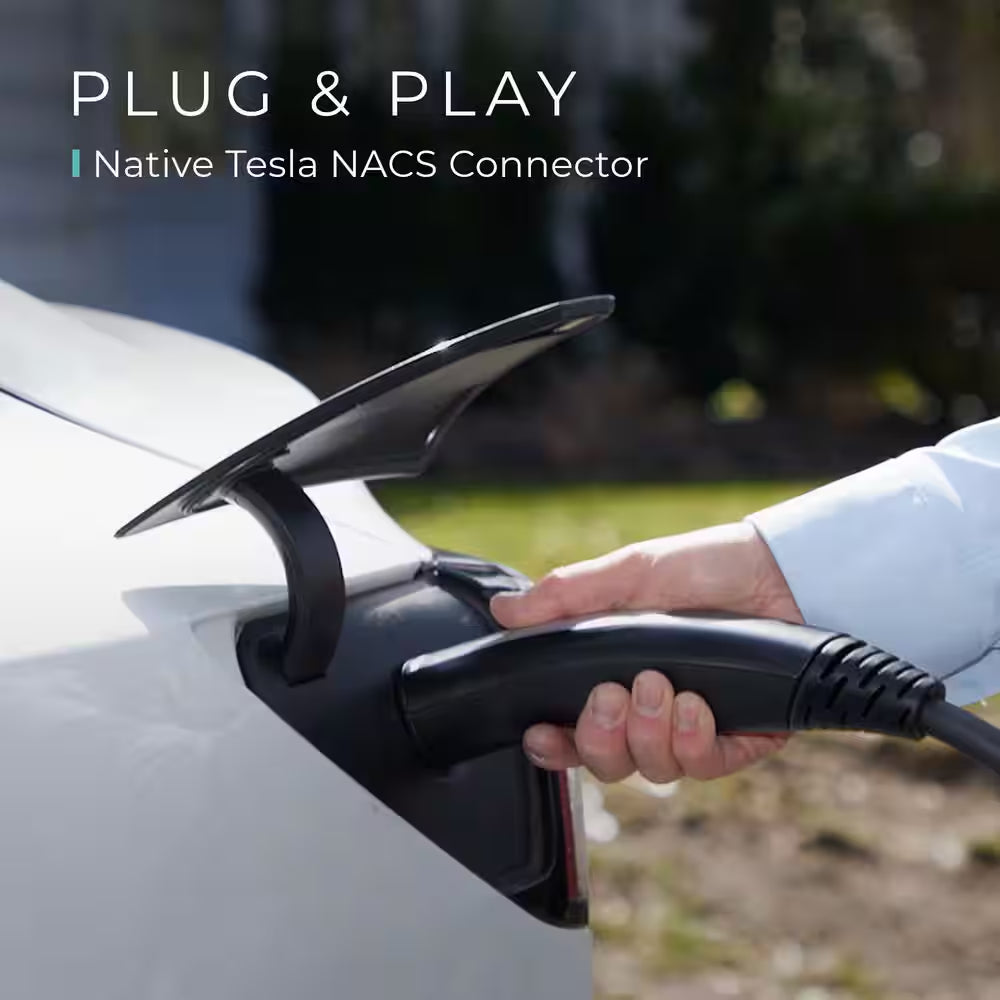 Level 1 Tesla Charger-110V, 15 Amp, NEMA 5-15 Plug, 16 Ft. Extension Cord-Portable Electric Car Charger for Tesla