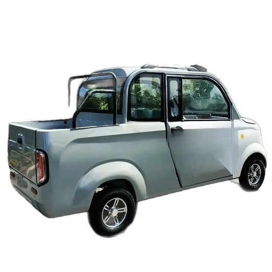 Closed Four-Wheel Electric Vehicle Pickup Truck Pulling Truck Household Electric Vehicle Passenger and Cargo Dual-Purpose