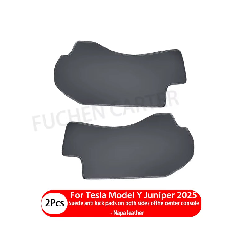 For Tesla Modely Juniper 2025+ Leather Side Defense Anti-Kick Pad Center Control Anti-Dirty Pad Protective Cover Car Accessories