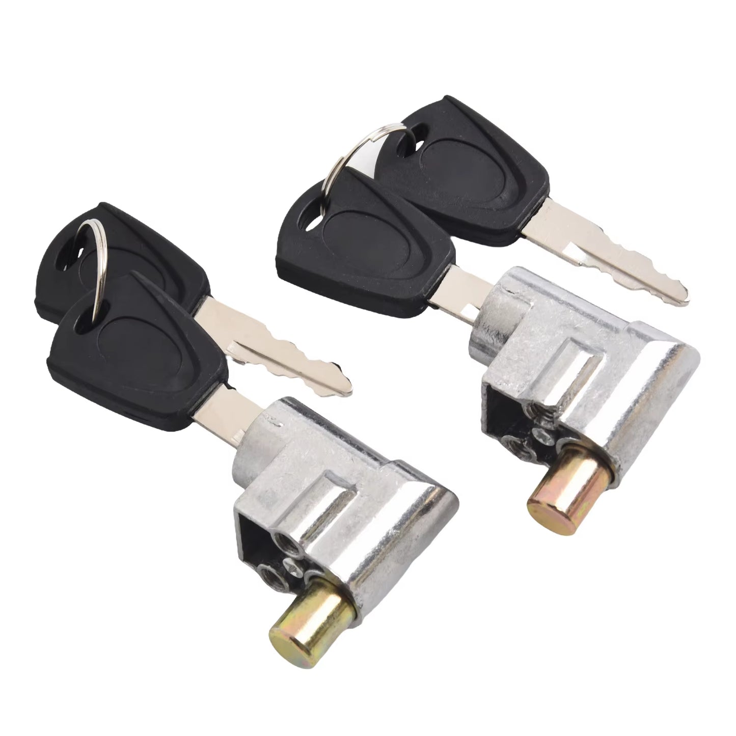 2Pcs Electric Vehicle Battery Lock Electric Bike E-Bike Battery Saddle Tube Lock Key Anti-Theft Lock Alluminum Bicycle Lock
