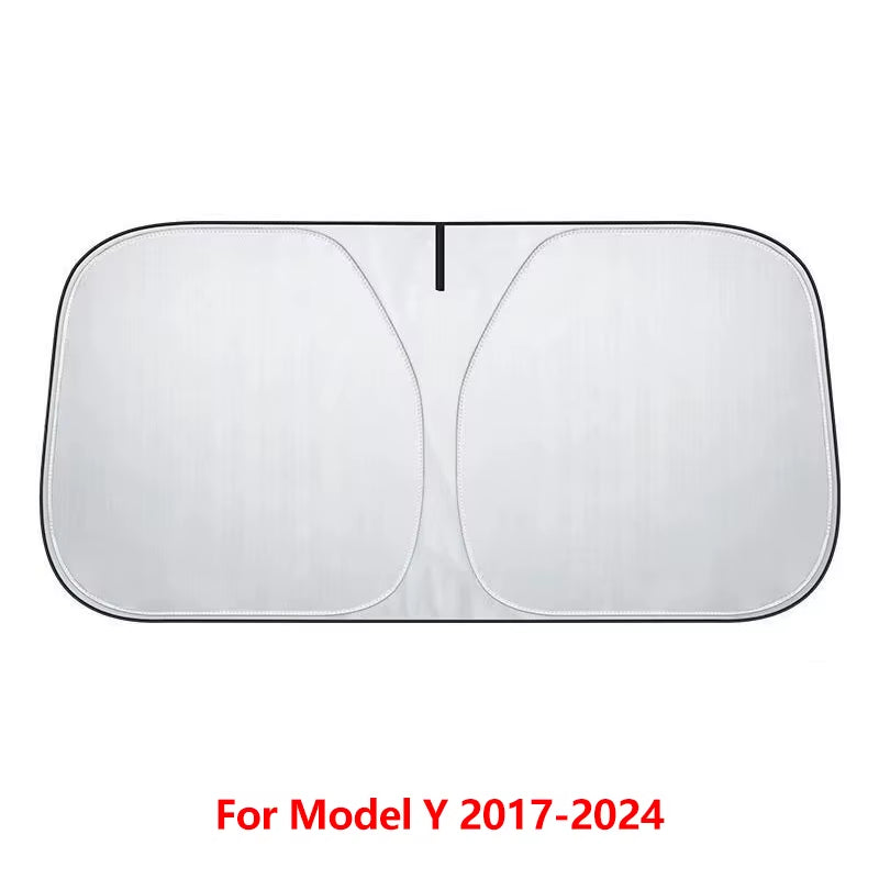 Novaacc Windshield Sunshade for Tesla Model 3 Highland Model Y 2016-2024 Sun Shield Heat UV Protection Visor Accessories