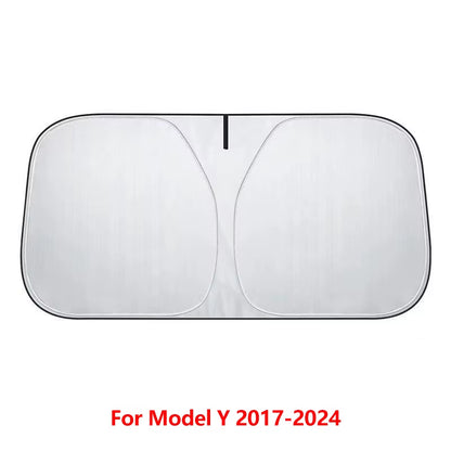 Novaacc Windshield Sunshade for Tesla Model 3 Highland Model Y 2016-2024 Sun Shield Heat UV Protection Visor Accessories