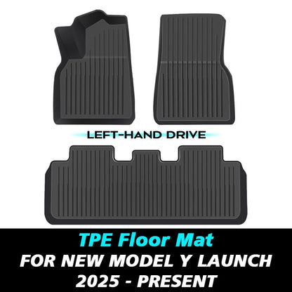 For Tesla New Model Y Juniper Launch 2025 Floor Mat TPE Carpet Waterproof Weather-Resistant Foot Pads Mats