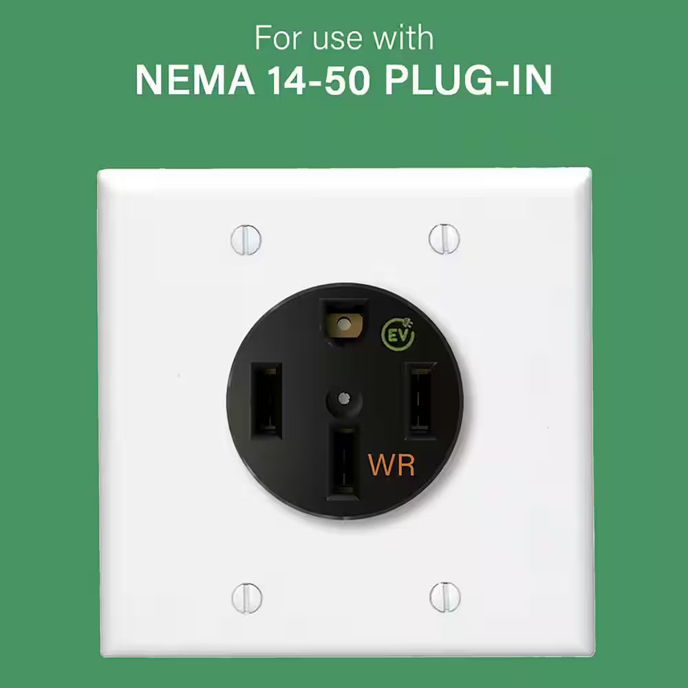 Pass and Seymour 50-Amp 4-Wire NEMA 14-50R Weather-Resistant Power Outlet for Rvs and EV Chargers