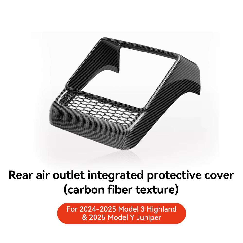 for Tesla Model 3/Y Highland Juniper Rear Center Console Air Outlet Cover Vent Outlet Dust Cover Car Styling Accessories
