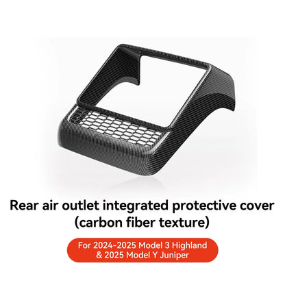 for Tesla Model 3/Y Highland Juniper Rear Center Console Air Outlet Cover Vent Outlet Dust Cover Car Styling Accessories