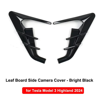 For Tesla Model 3 Highland 2024 Side Camera Protector Cover Leaf Board Tdhunder Model Y 2025 Decor Modified Exterior Accessories