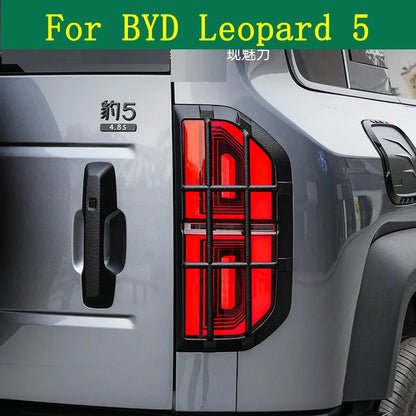 For BYD Equation Leopard 5 2023 2024 Car Tail Light Cover Guard Carbon Fiber Surround Taillight Auto Parts Car Accessories