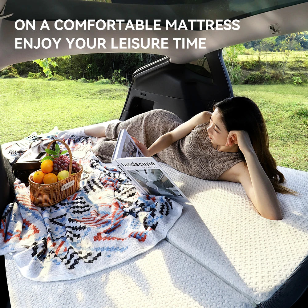 YZ for Tesla Model Y 2021-2025 Camping Mattress Memory Sponge Mattress Travel Bed Portable in Car Sleeping Outdoor Camping