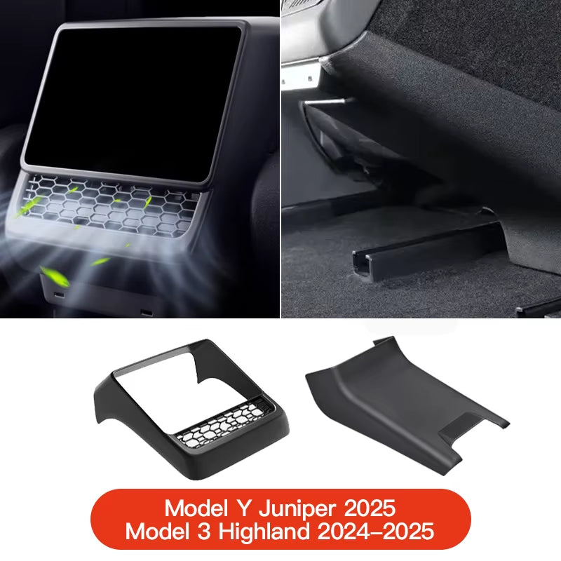 for Tesla Model 3/Y Highland Juniper Rear Center Console Air Outlet Cover Vent Outlet Dust Cover Car Styling Accessories