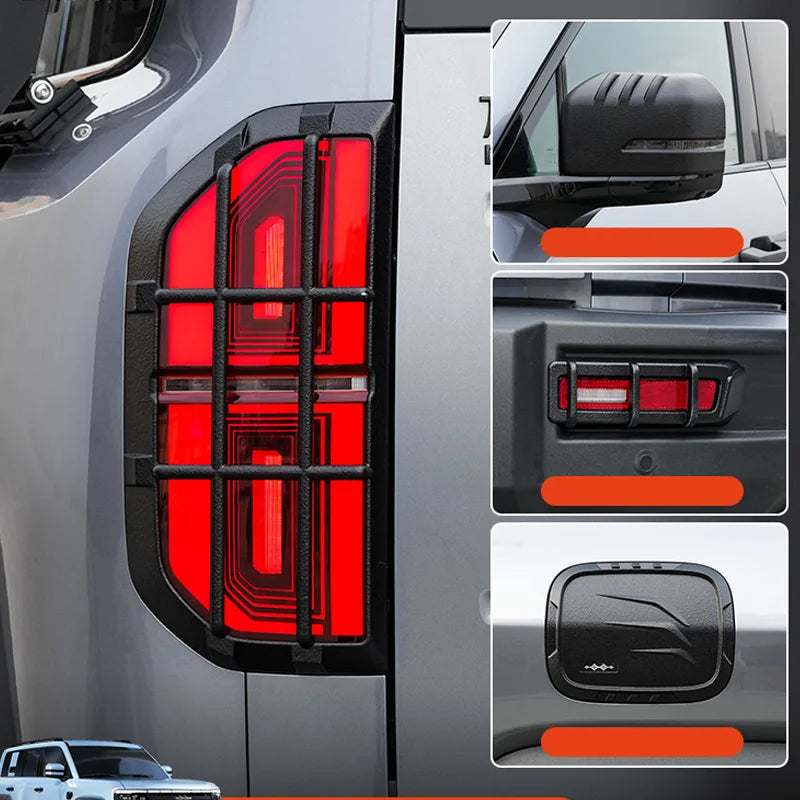 For BYD Equation Leopard 5 2023 2024 Car Tail Light Cover Guard Carbon Fiber Surround Taillight Auto Parts Car Accessories