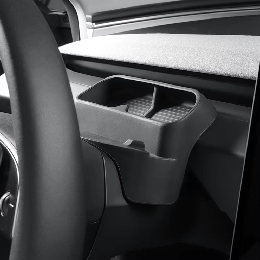 For New Tesla Model Y Juniper 2025 Model 3 Highland Steering Wheel Silicone Mobile Phone Holder Storage Box Sunglasses Stand