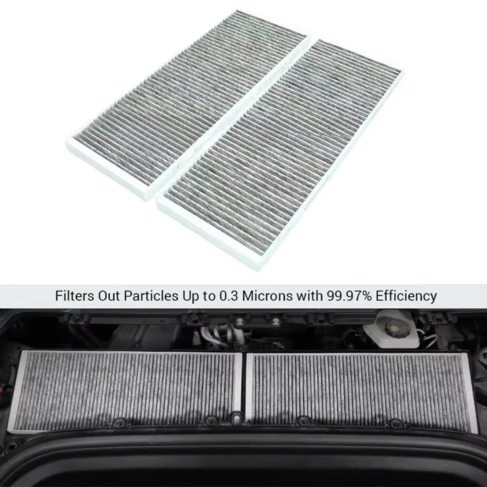 4PCS Cabin Air Filter HEPA for Tesla Model Y Juniper 2025 2024 Air Intake Filter Replacement with Activated Carbon Accessories