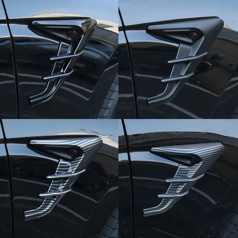 For Tesla Model 3 Highland 2024 Side Camera Protector Cover Leaf Board Tdhunder Model Y 2025 Decor Modified Exterior Accessories